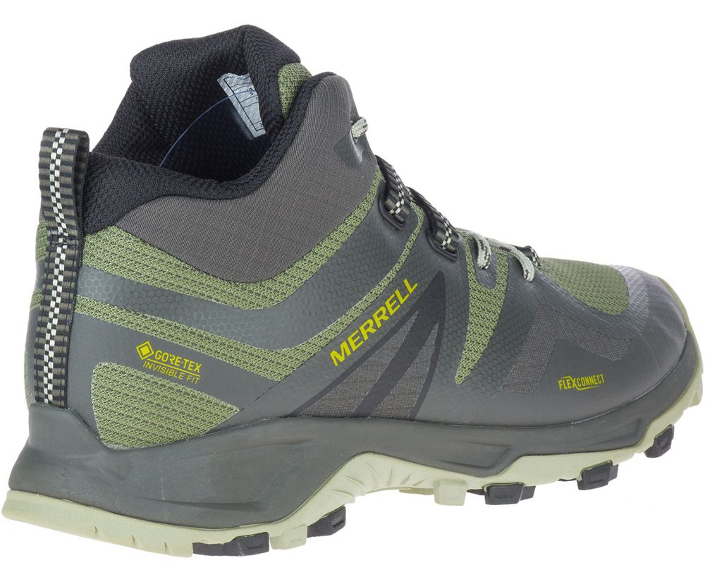 Merrell Hiking Boots Olive - MQM Flex 2 Mid GORE-TEX® - Mens 38YEUTWNJ
